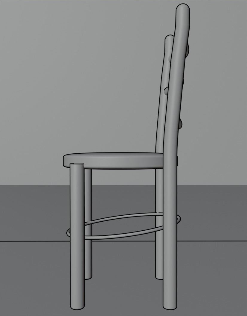 CAFE TABLE CHAIR SET Free 3D model_21