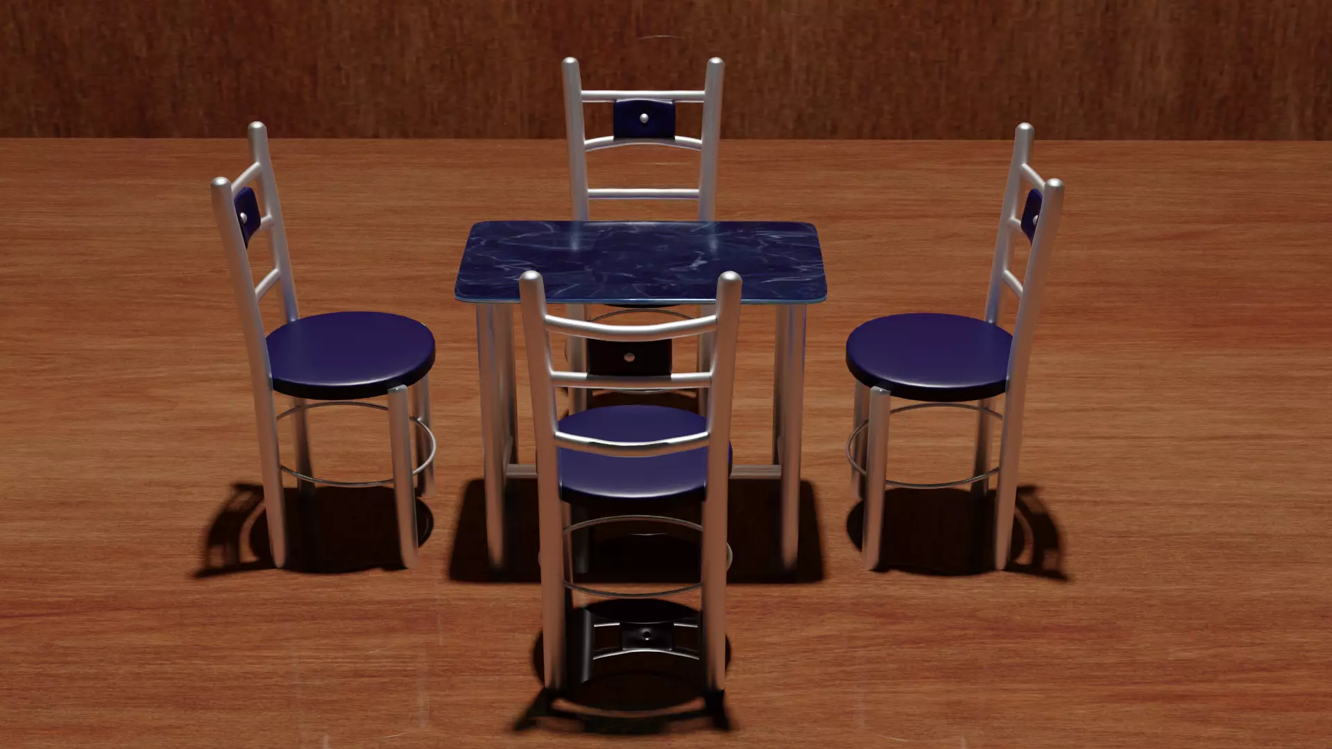 CAFE TABLE CHAIR SET Free 3D model_0