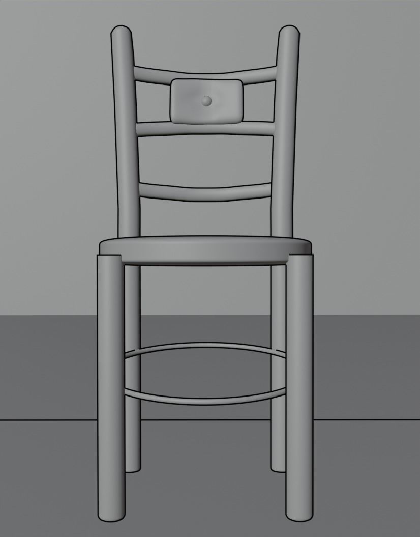 CAFE TABLE CHAIR SET Free 3D model_19