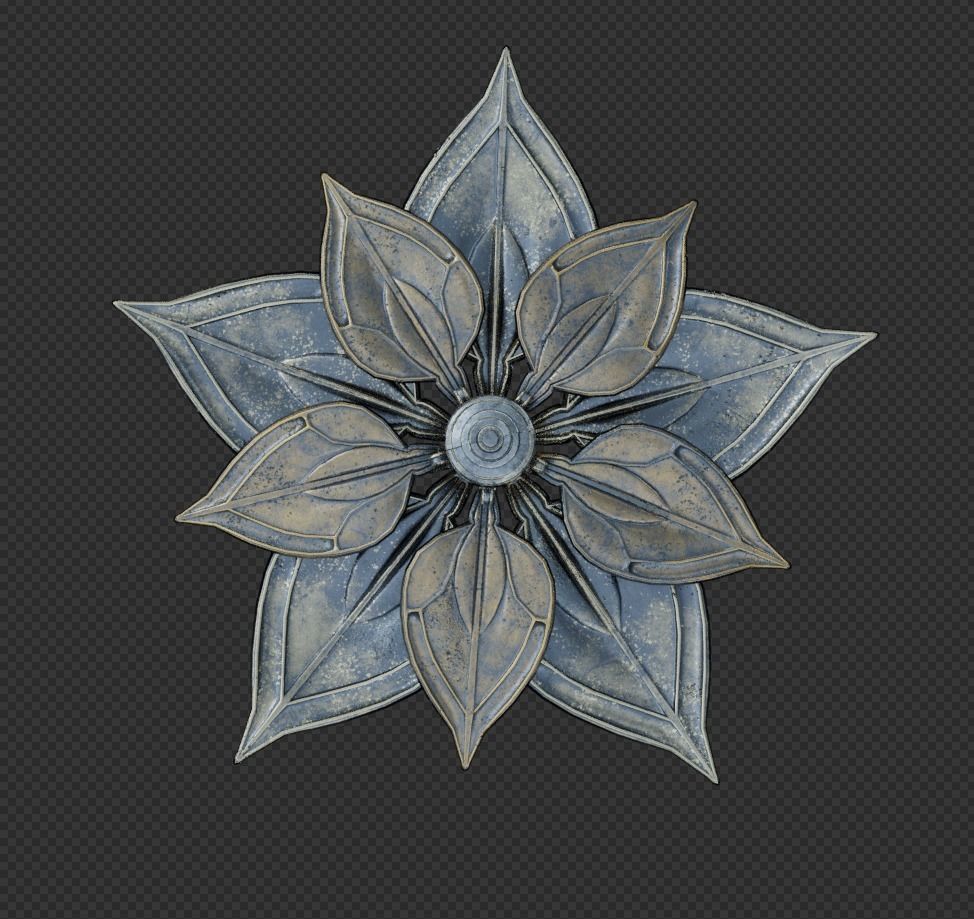 Jhin lol metal flower trap 3D-Model 3D model_2