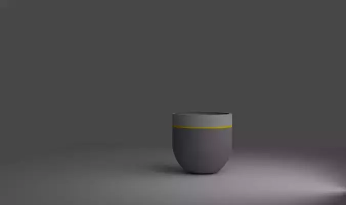 Concrete Flower Pot 3D model
