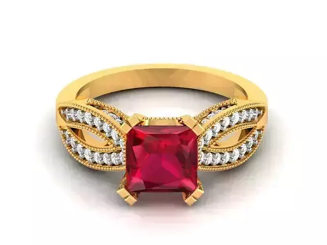 Solitaire Women Engagement Wedding Princess Stone Ring