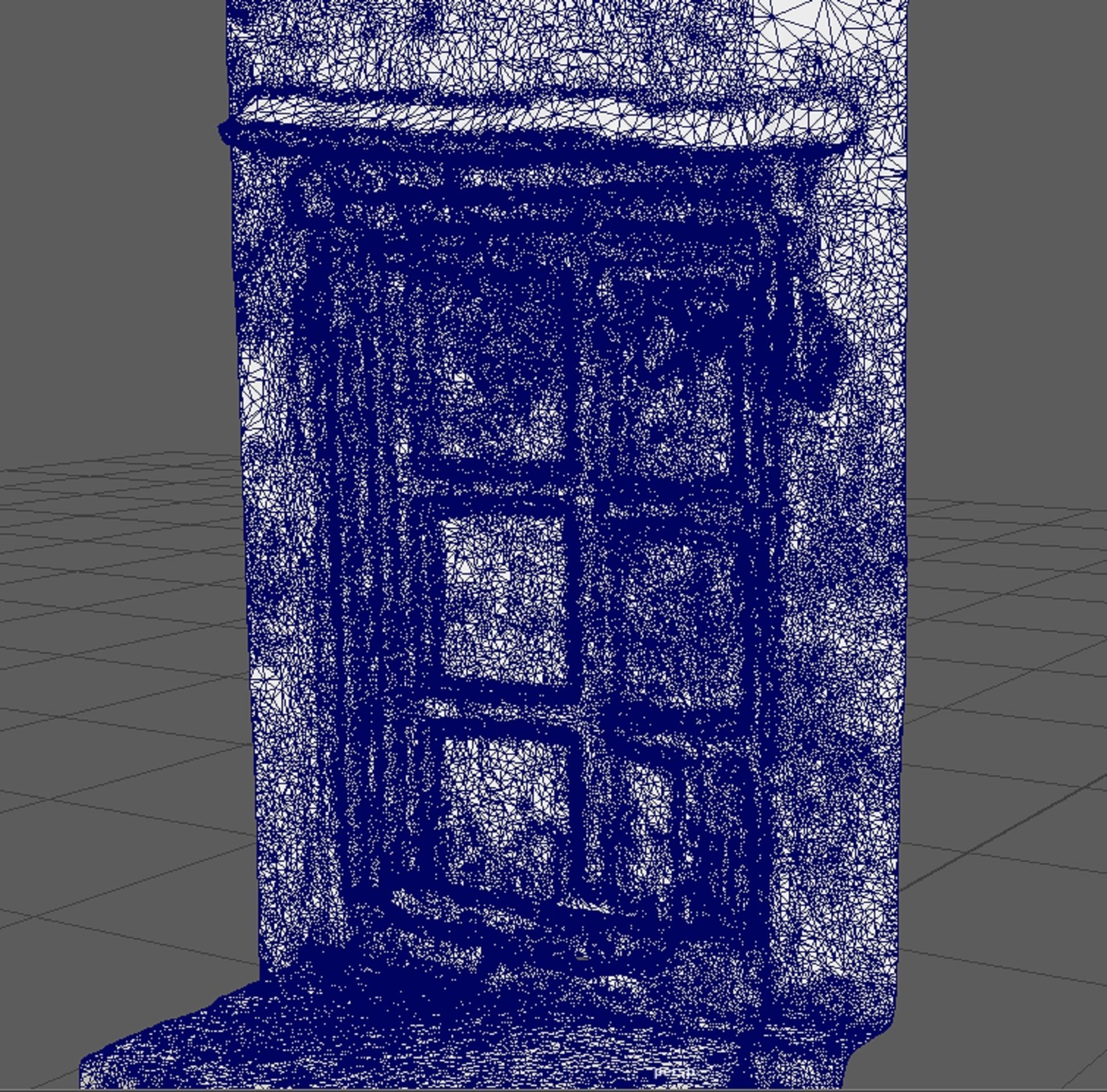 Old demolished wooden doors closed with  iron lock 3D model_6