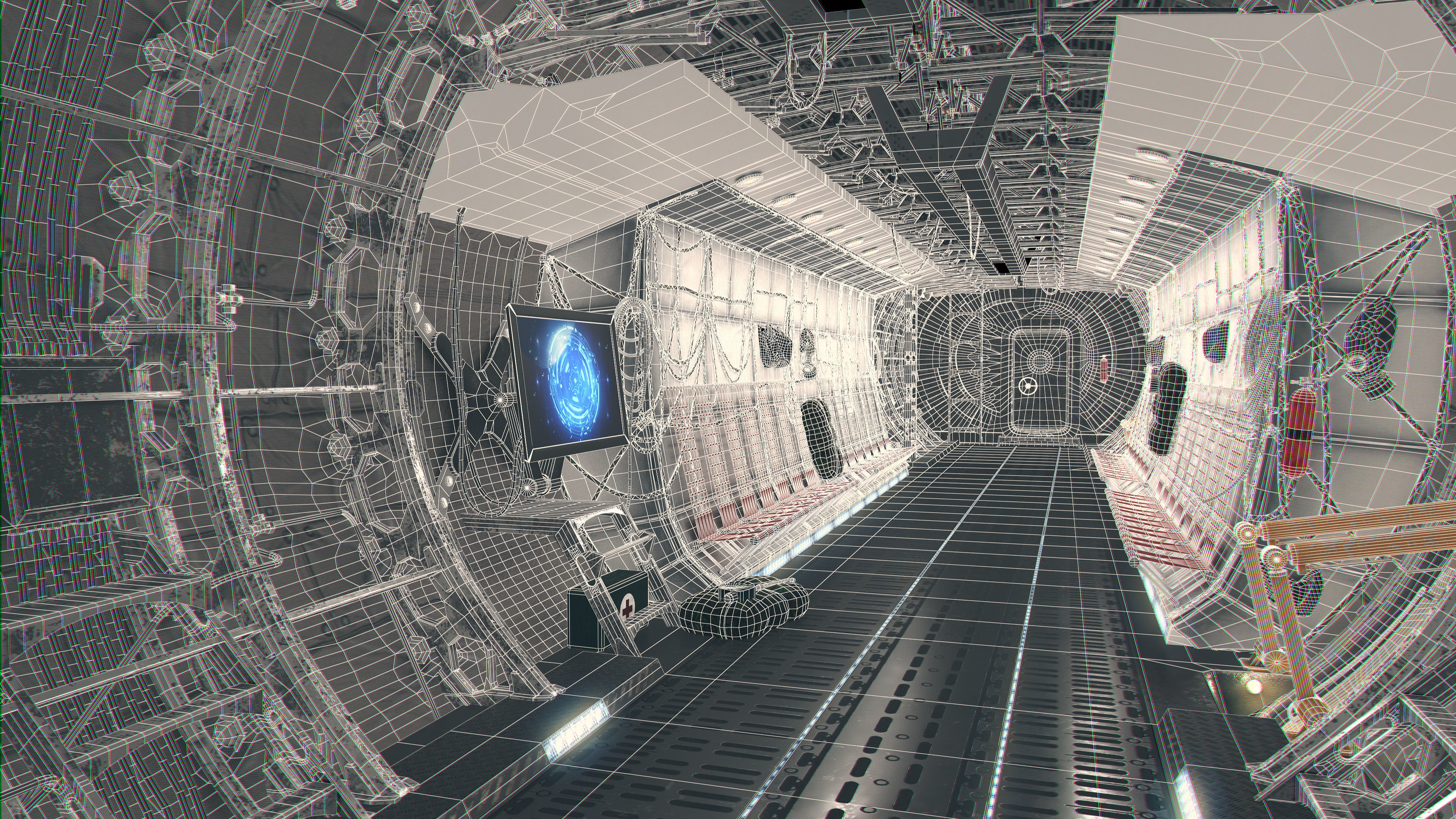 Aircraft Interior PBR Low-poly 3D model_25