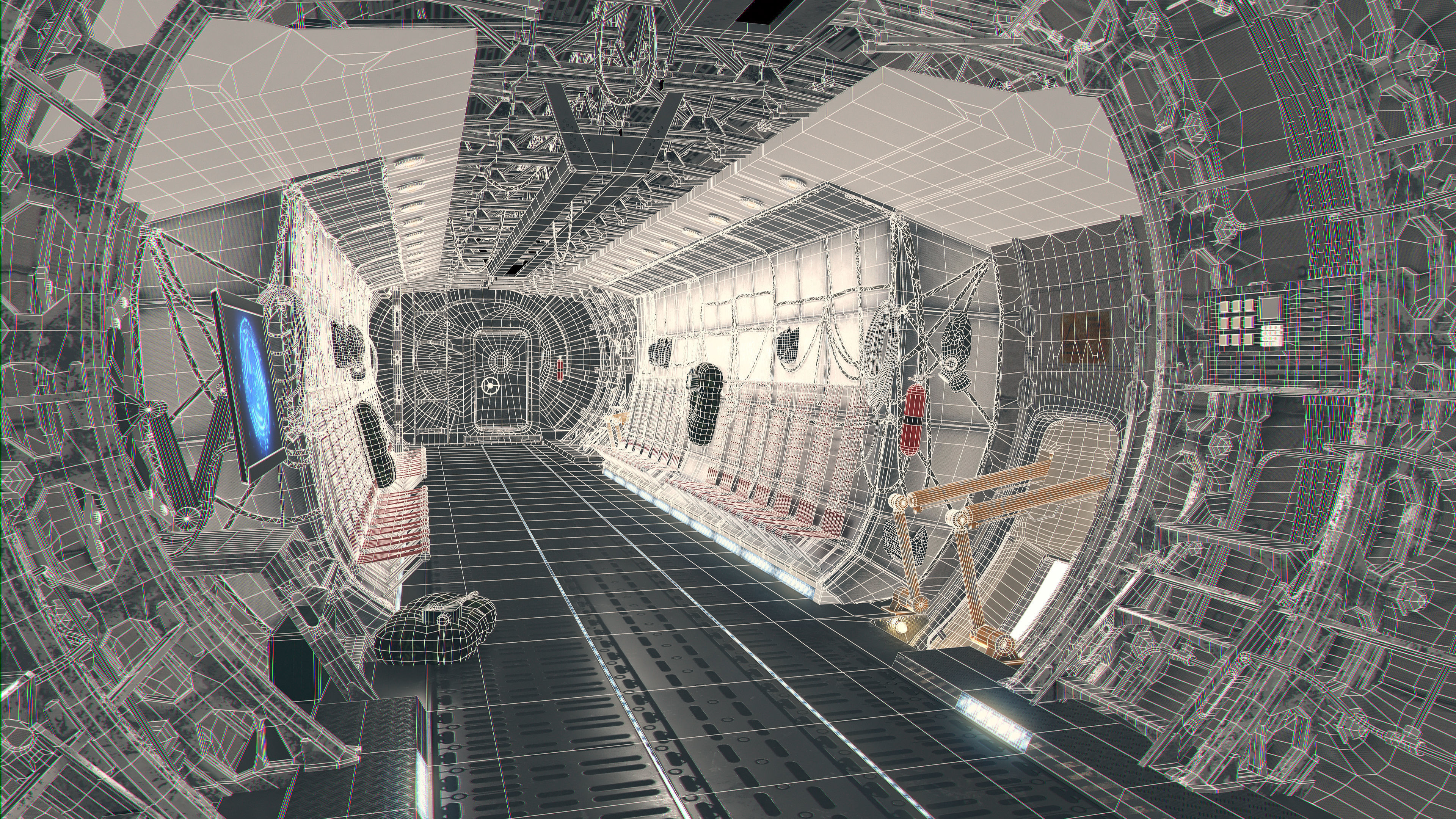 Aircraft Interior PBR Low-poly 3D model_24