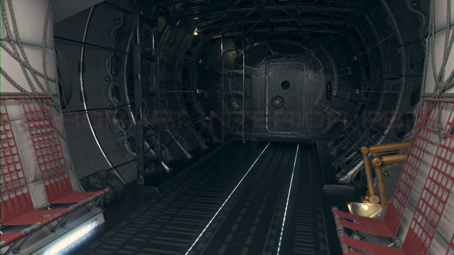 Aircraft Interior PBR Low-poly 3D model_3