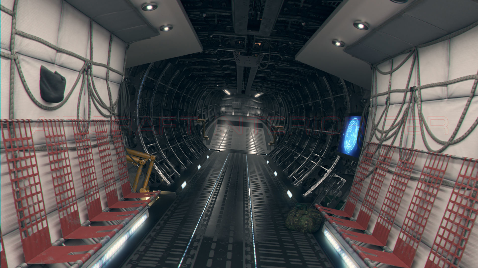 Aircraft Interior PBR Low-poly 3D model_8