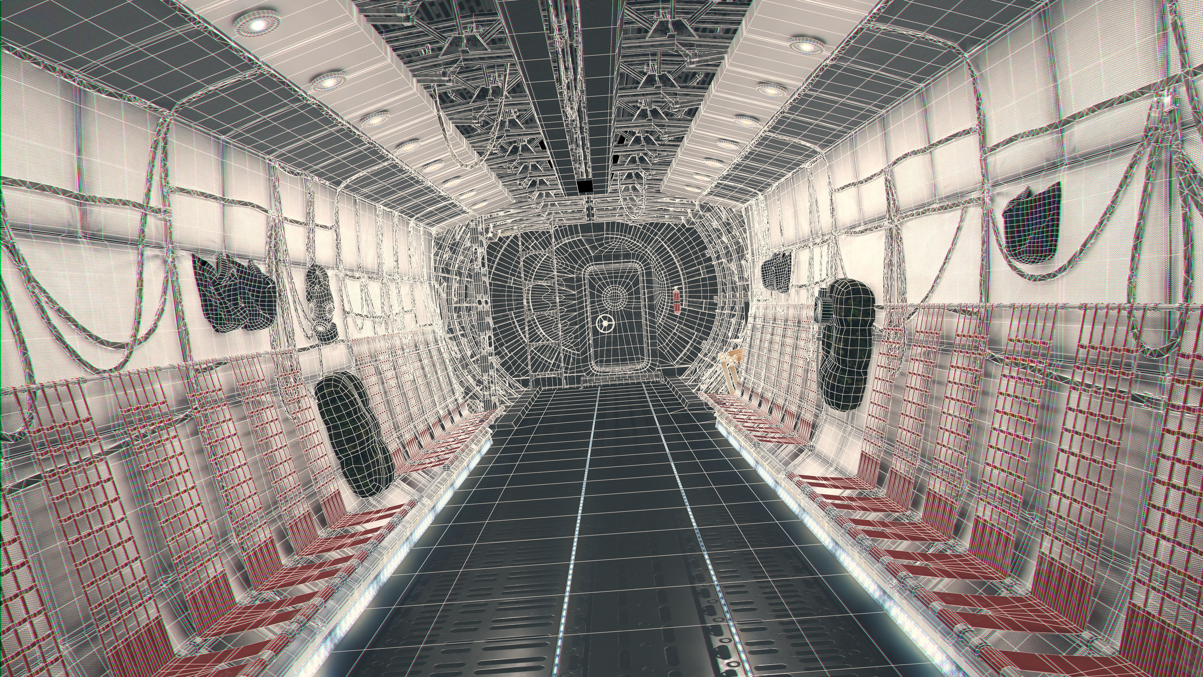 Aircraft Interior PBR Low-poly 3D model_21
