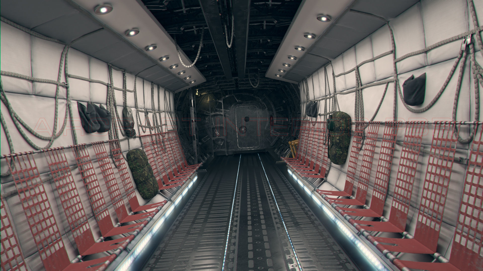 Aircraft Interior PBR Low-poly 3D model_2