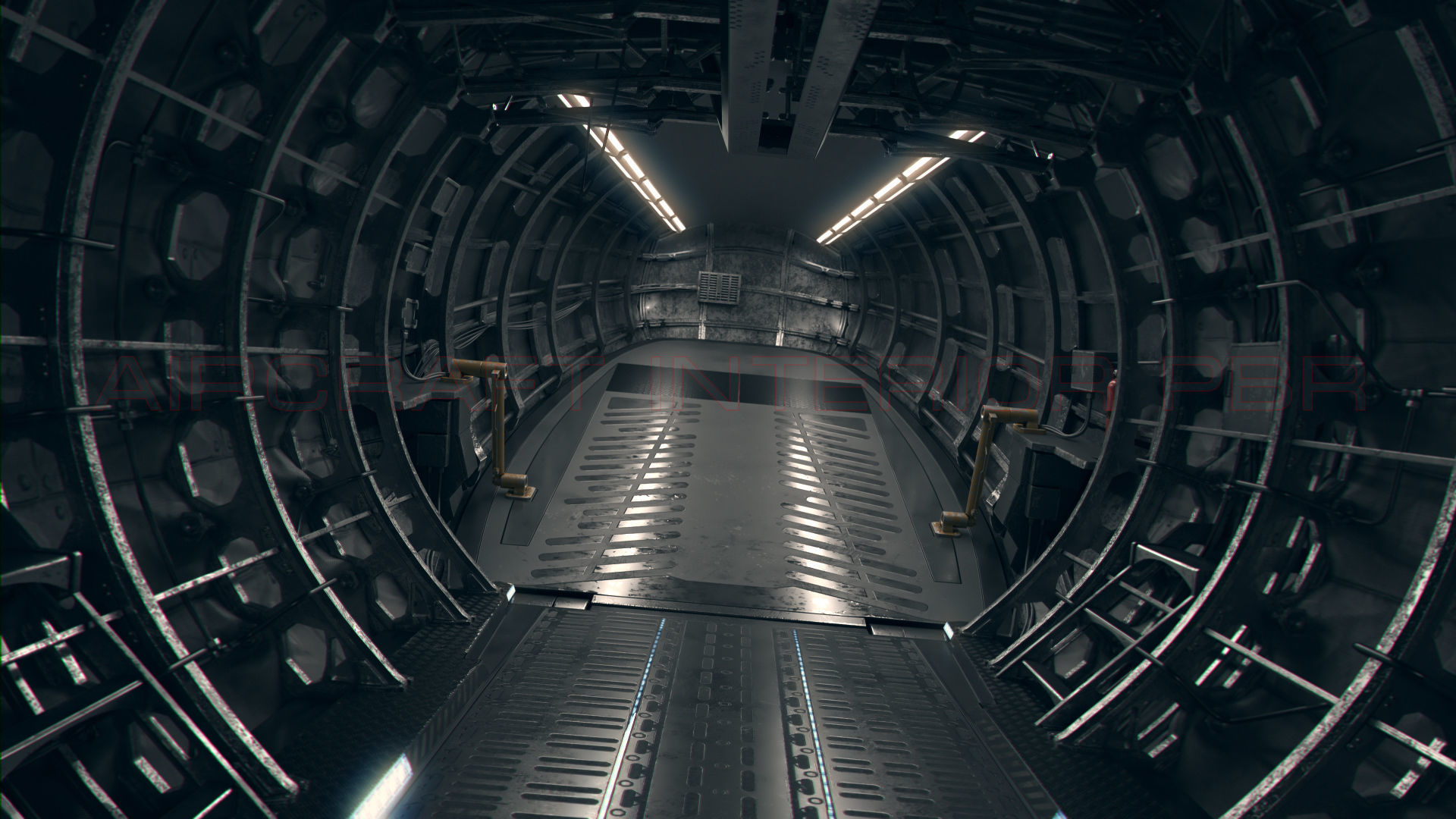 Aircraft Interior PBR Low-poly 3D model_10