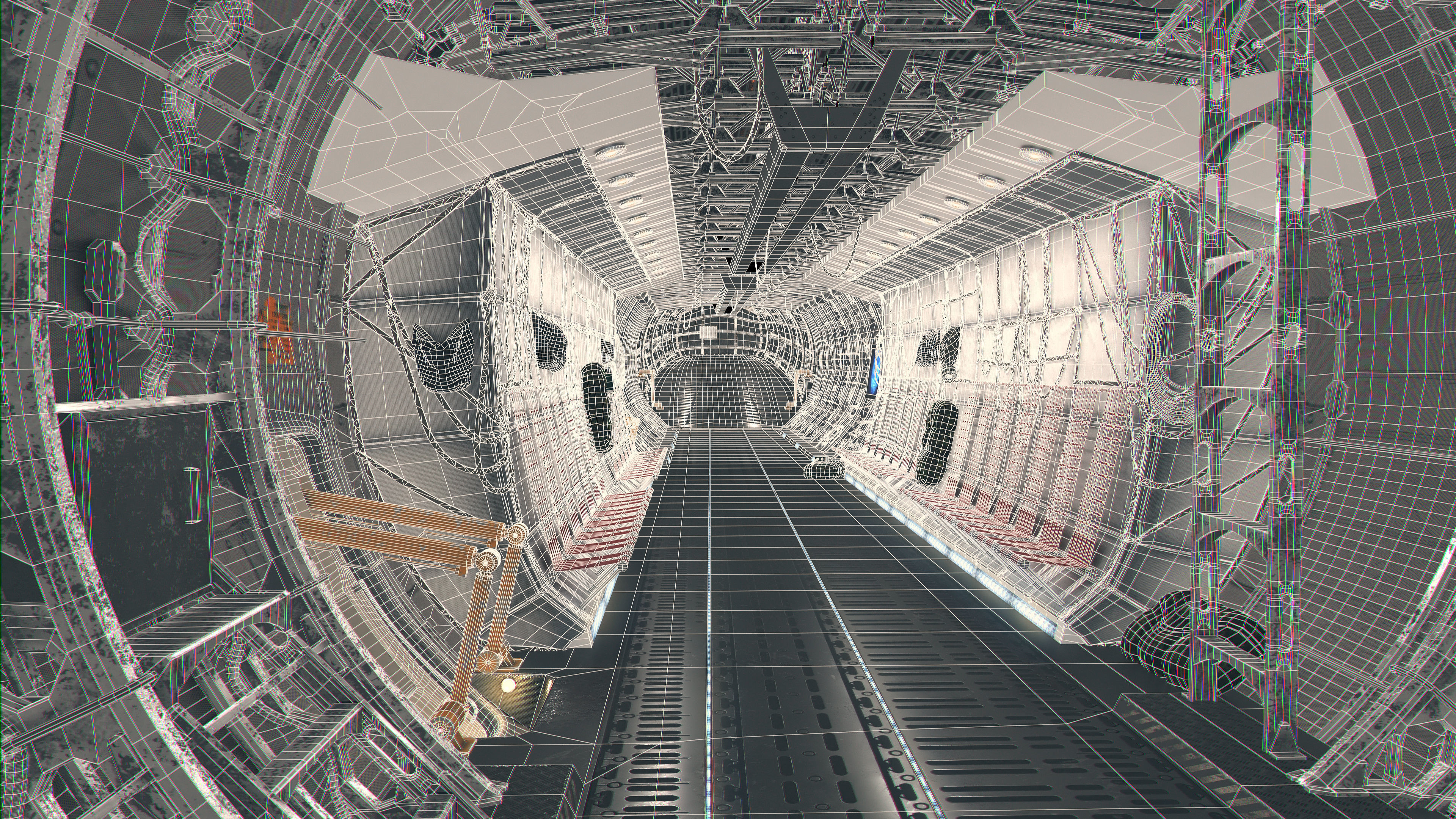 Aircraft Interior PBR Low-poly 3D model_26