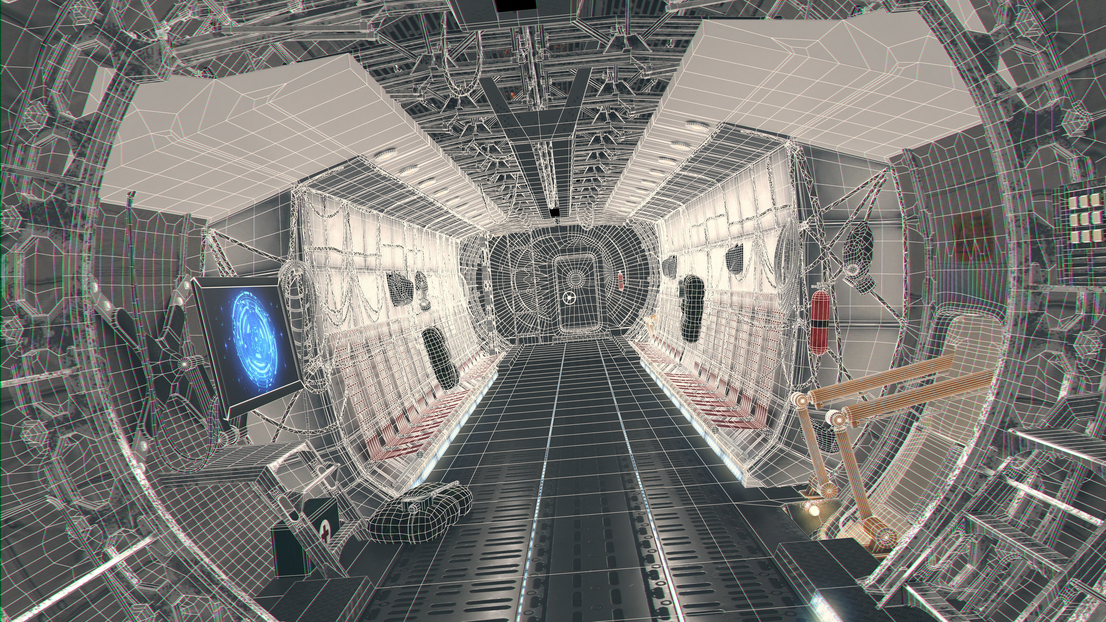 Aircraft Interior PBR Low-poly 3D model_20