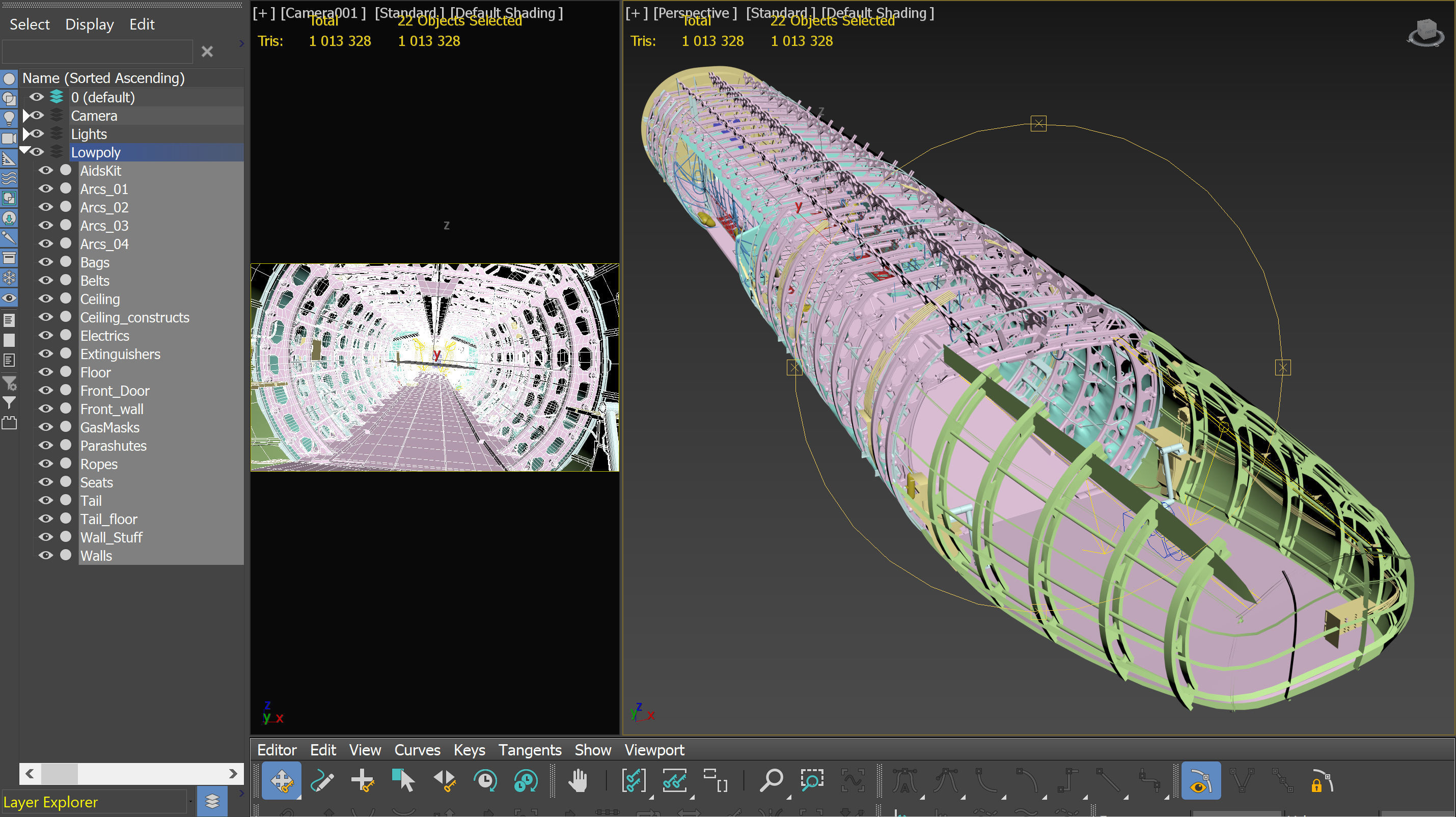 Aircraft Interior PBR Low-poly 3D model_12
