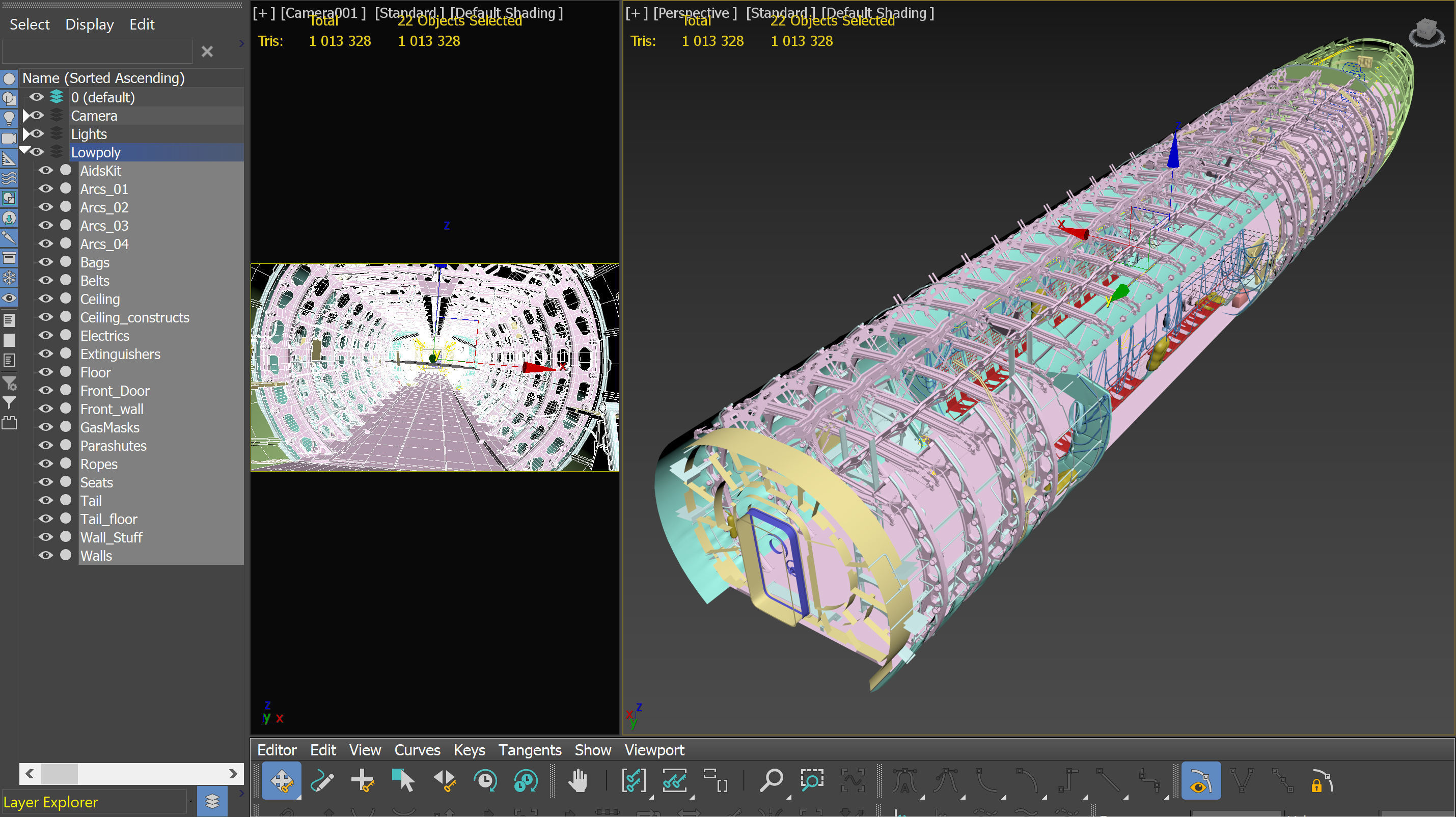 Aircraft Interior PBR Low-poly 3D model_13