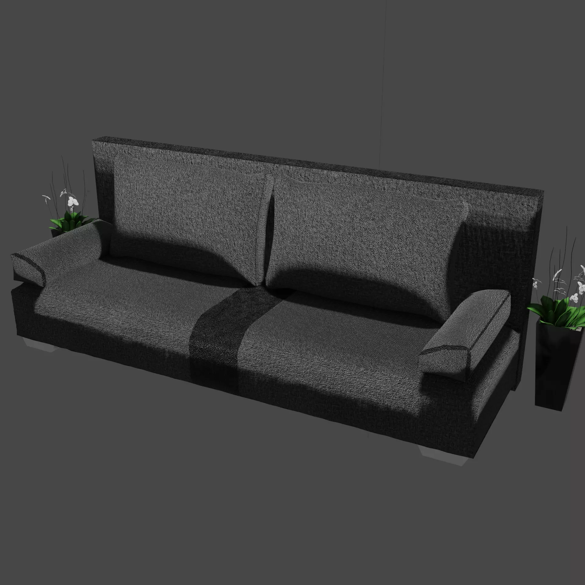 Sofa 3d model Free low-poly 3D model