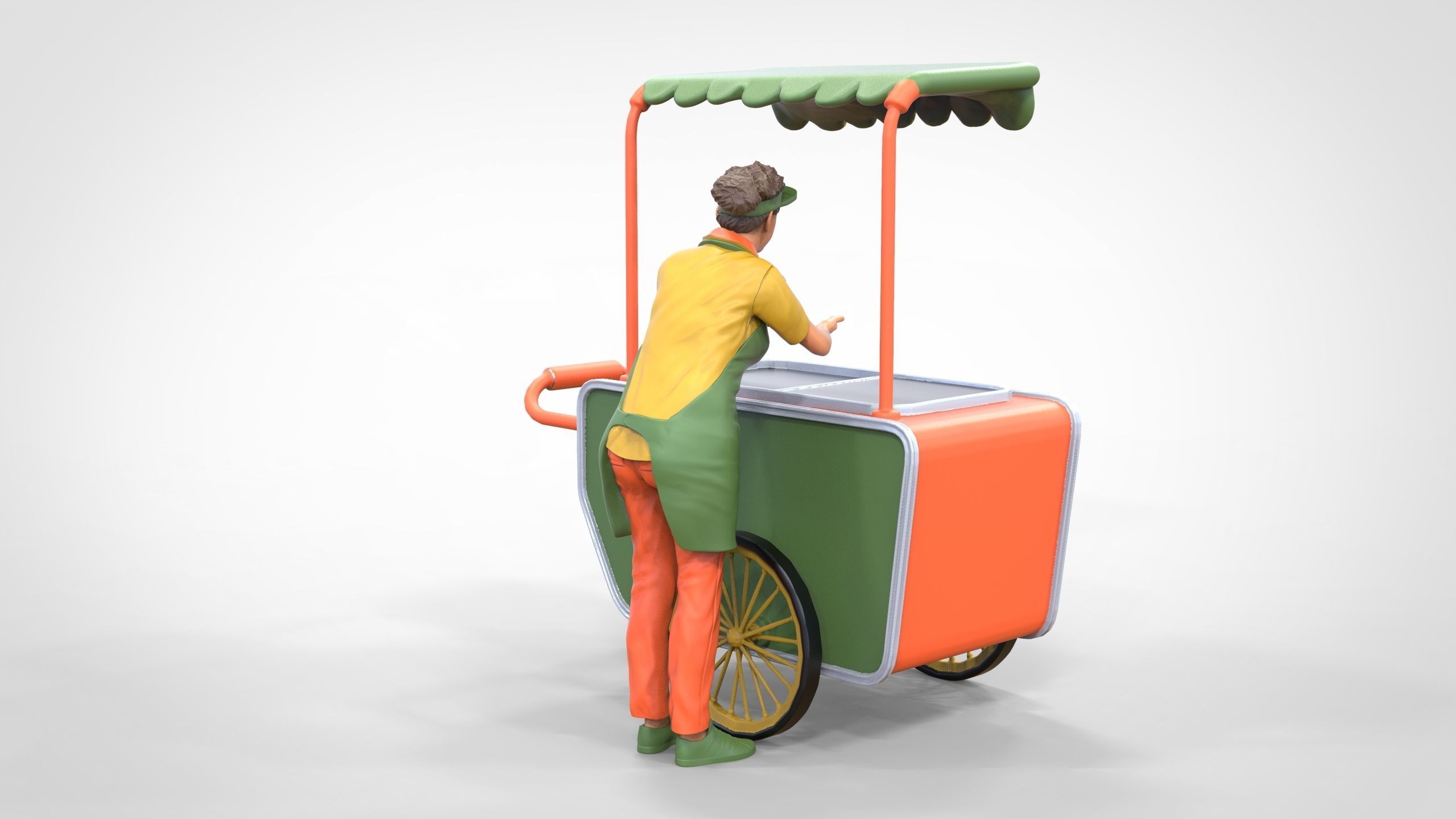 N3 Salesperson Ice cream Seller 3D print model_27