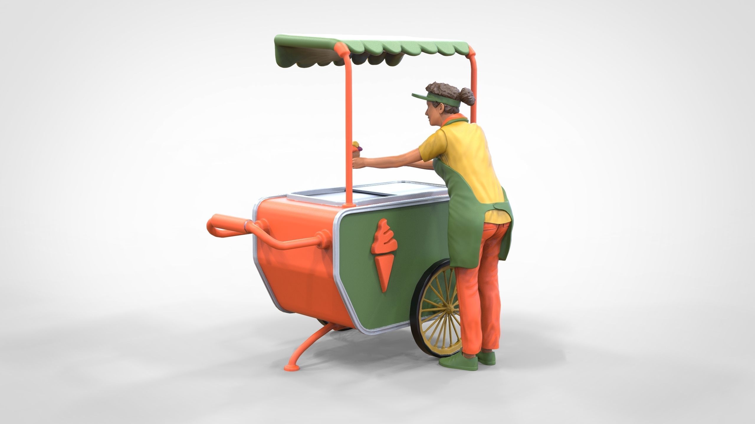 N3 Salesperson Ice cream Seller 3D print model_18