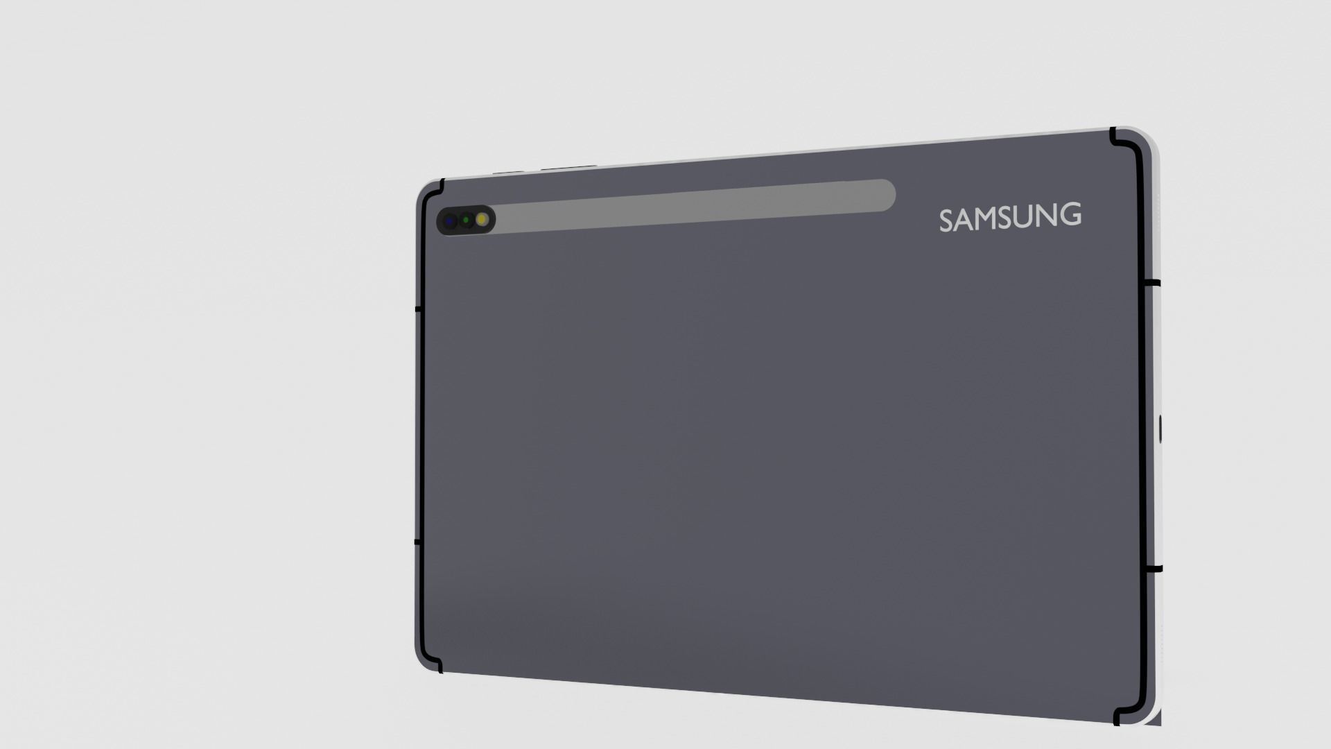SAMSUNG GALAXY TAB S7 Low-poly 3D model_3