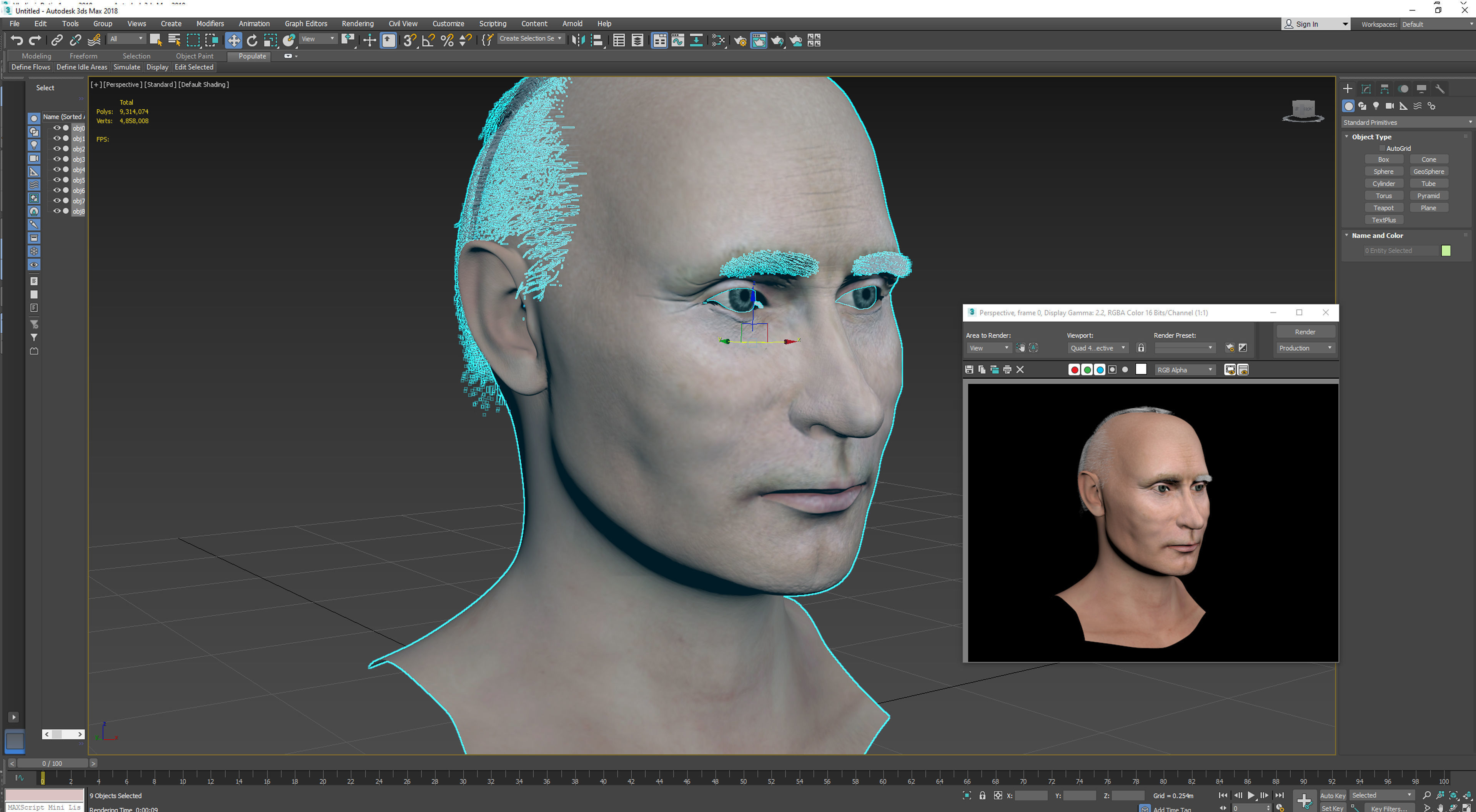 Vladimir Putin zbrush 3D Character design 3D model 3D model_14