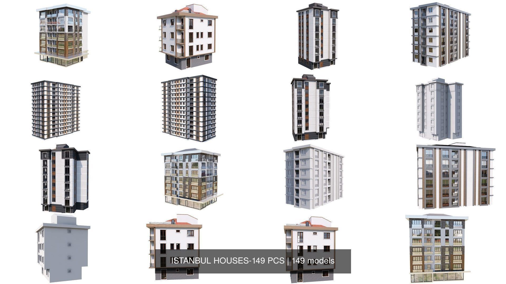 ISTANBUL HOUSES- 149 HOUSES 3D Model Collection_35