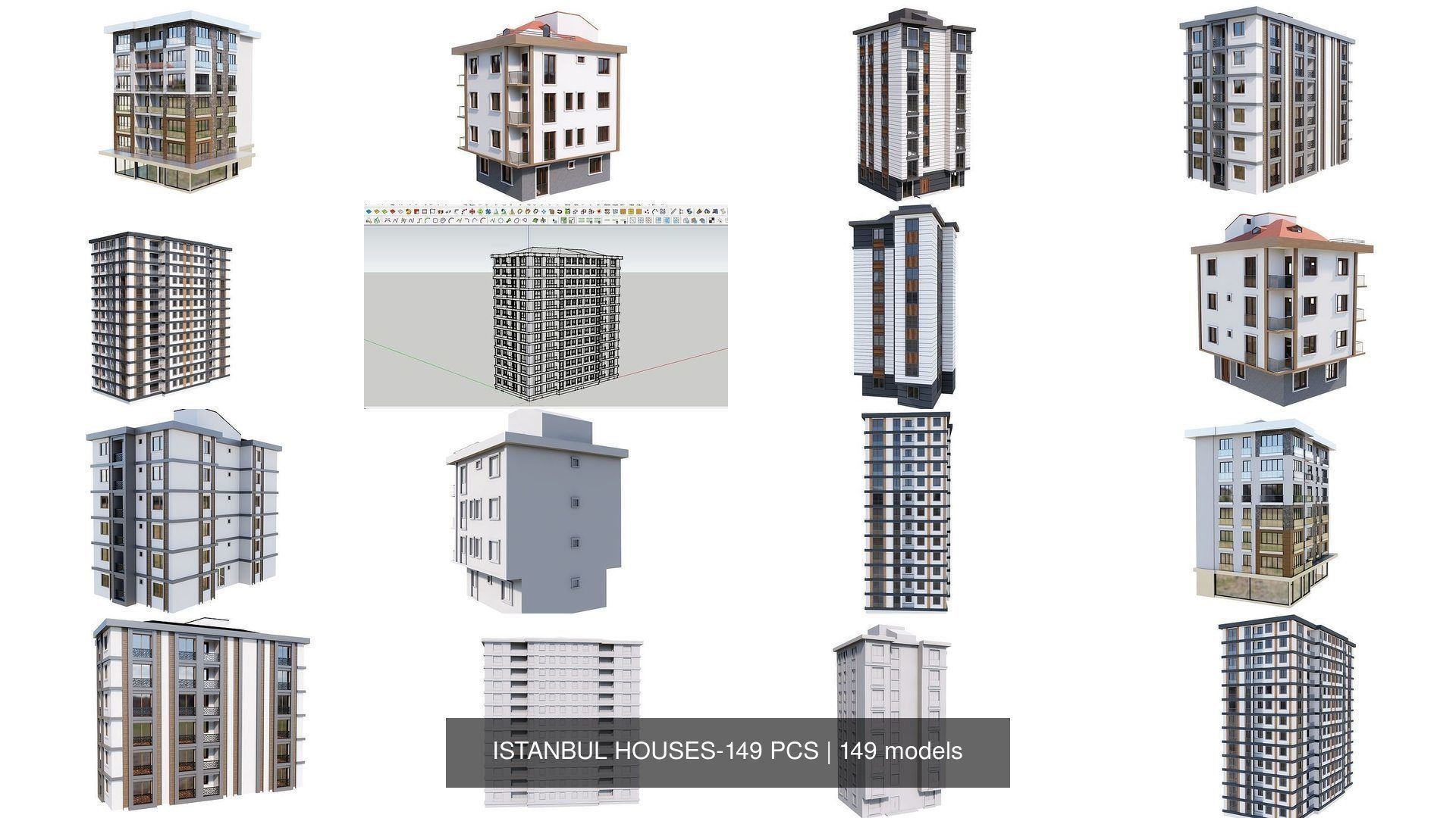 ISTANBUL HOUSES- 149 HOUSES 3D Model Collection_42