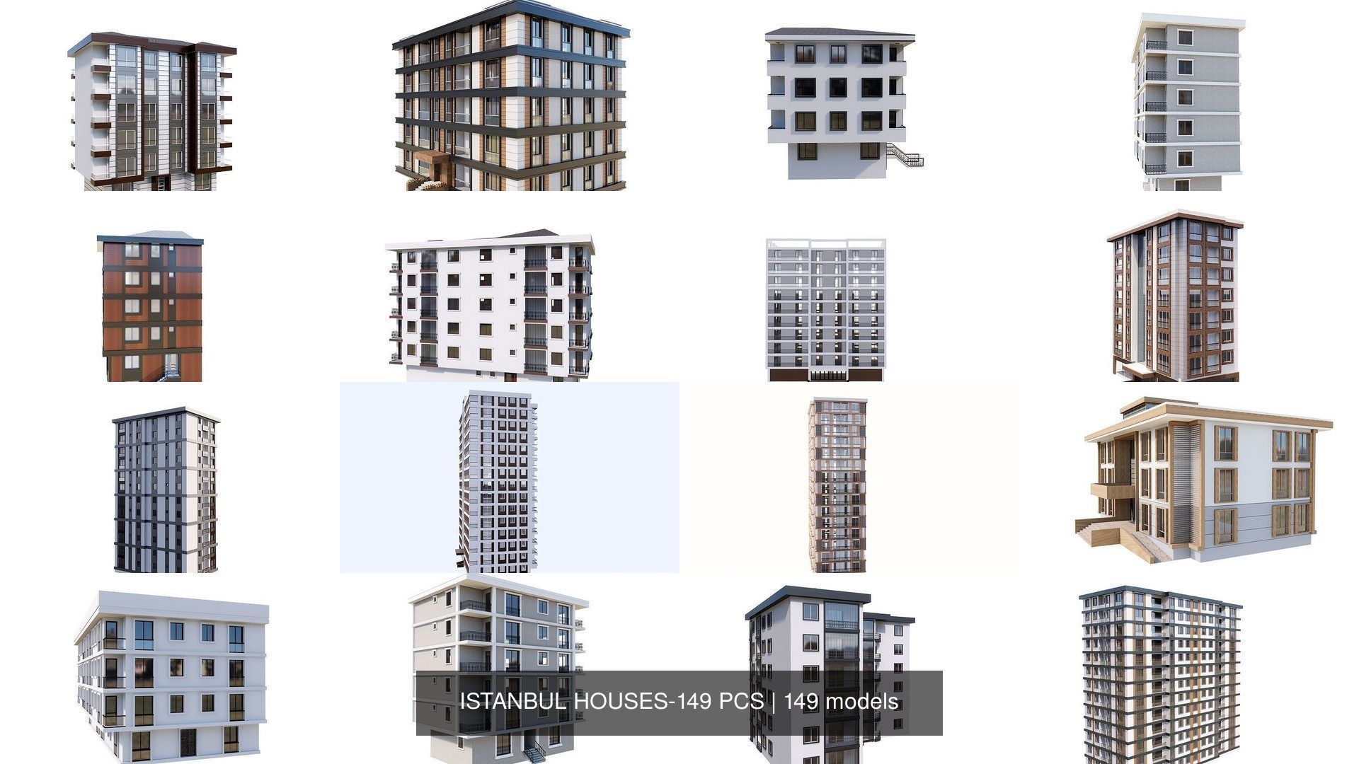 ISTANBUL HOUSES- 149 HOUSES 3D Model Collection_15