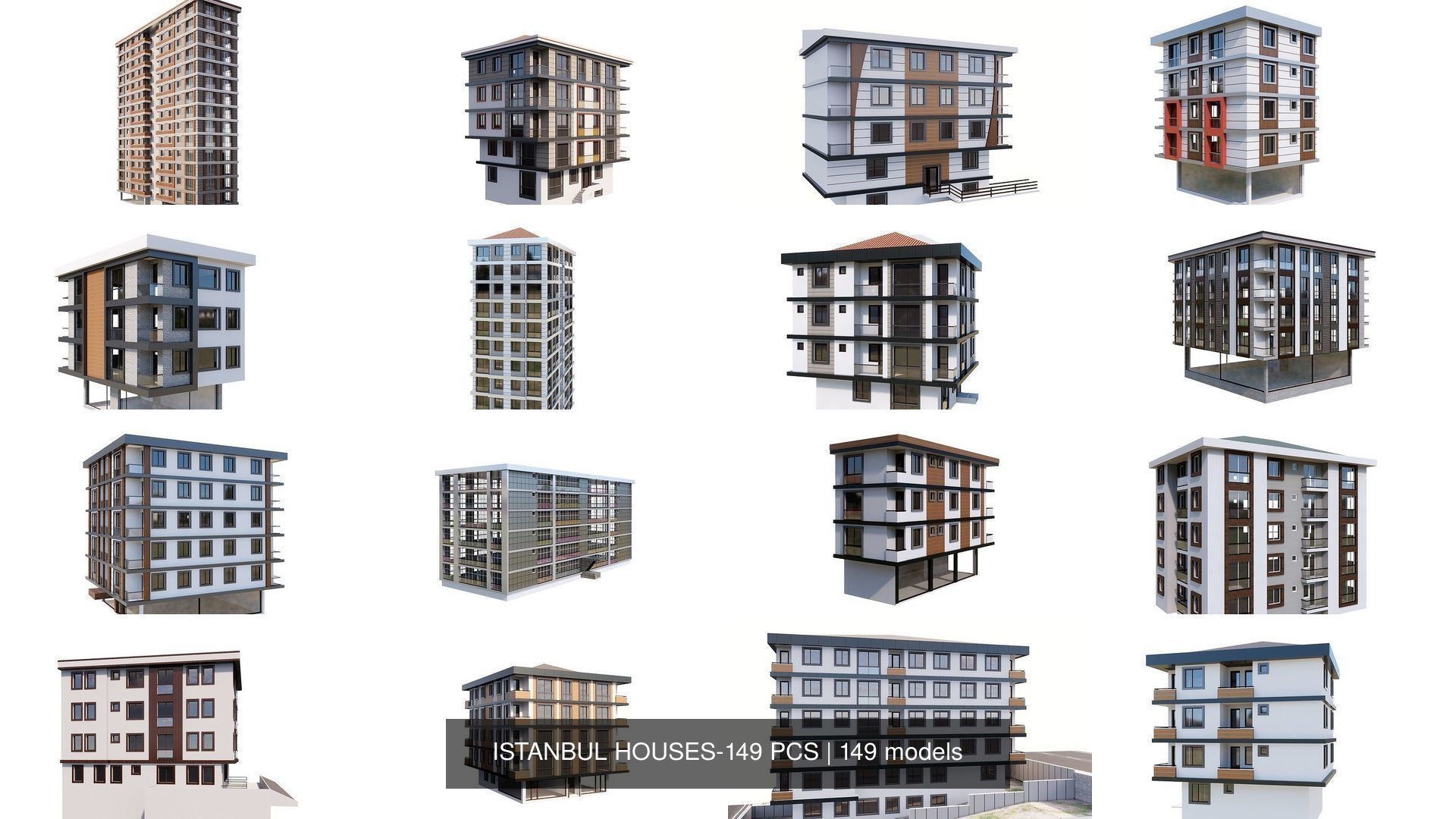 ISTANBUL HOUSES- 149 HOUSES 3D Model Collection_27