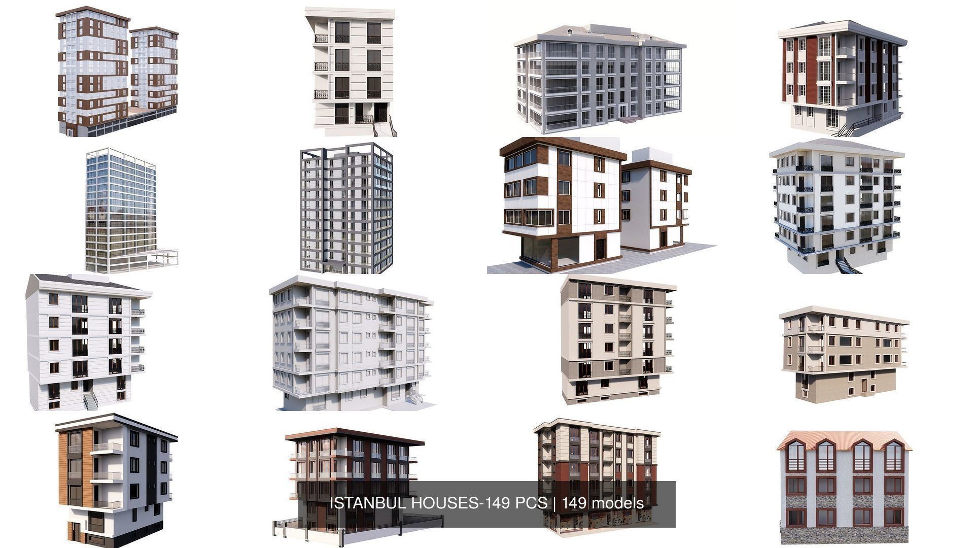 ISTANBUL HOUSES- 149 HOUSES 3D Model Collection_40