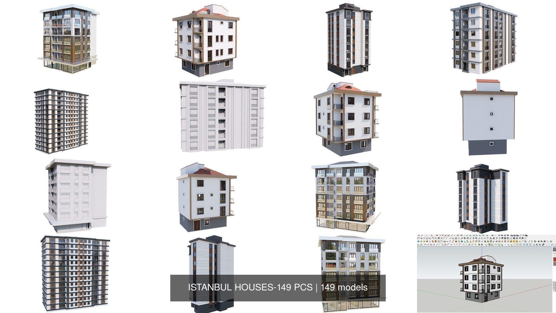 ISTANBUL HOUSES- 149 HOUSES 3D Model Collection_51