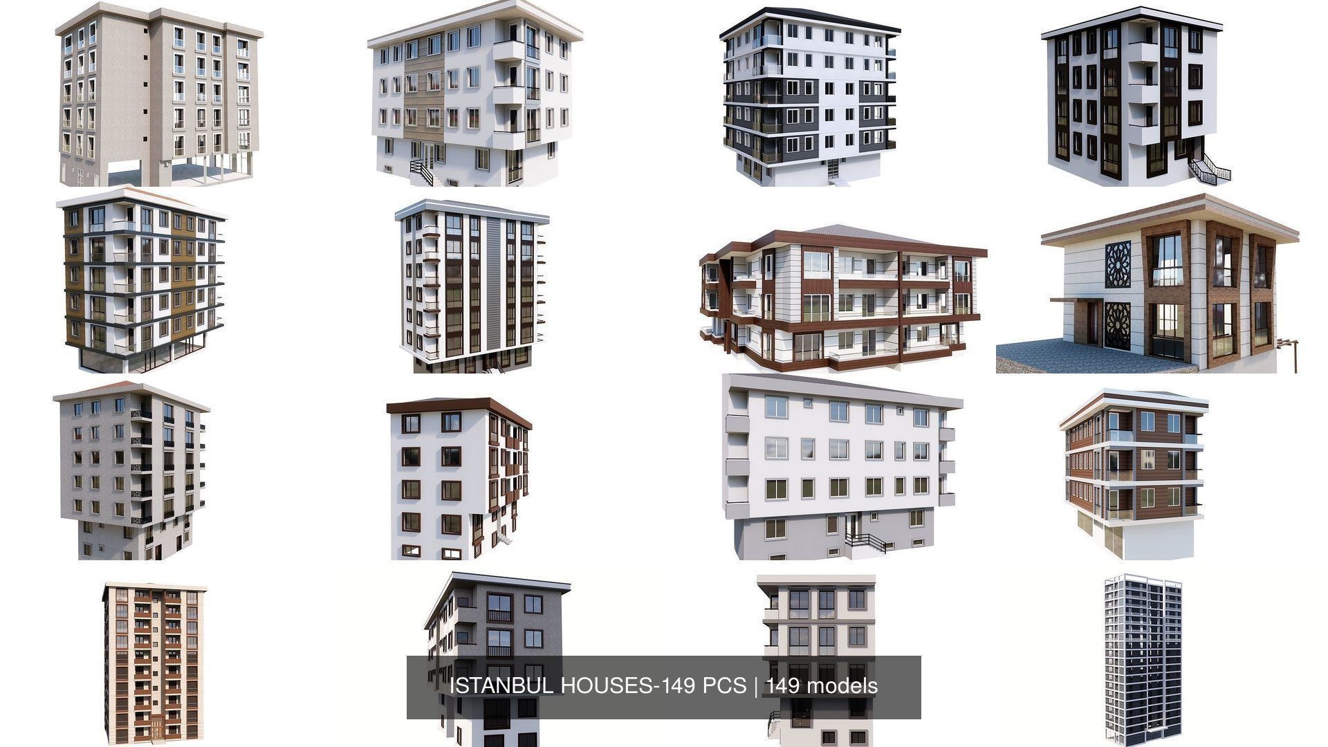 ISTANBUL HOUSES- 149 HOUSES 3D Model Collection_37