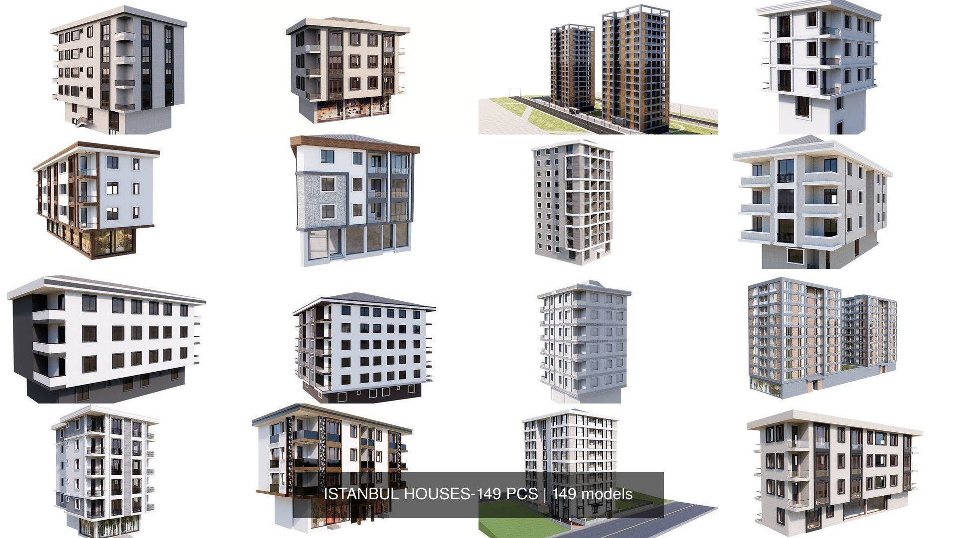 ISTANBUL HOUSES- 149 HOUSES 3D Model Collection_20