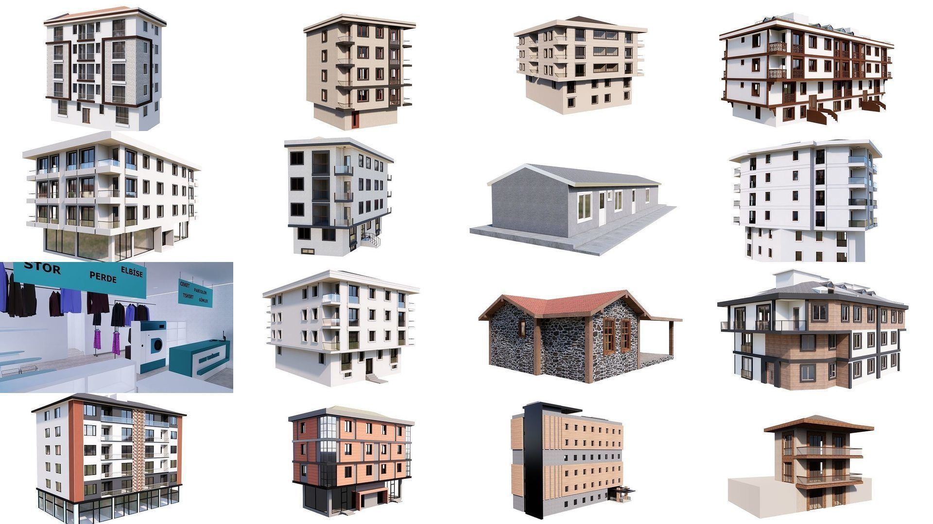 ISTANBUL HOUSES- 149 HOUSES 3D Model Collection_46