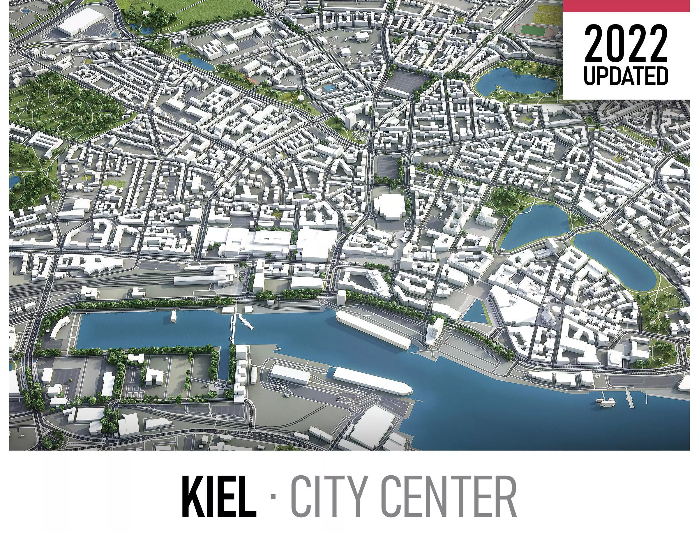 Kiel - center Low-poly 3D model