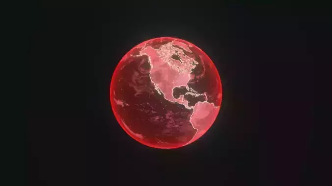 Red Hologram Planet Earth Hologram Sci-Fi 3D Model Low-poly 3D model Red Hologram Planet Earth Hologram Sci-Fi 3D Model Low-poly 3D model