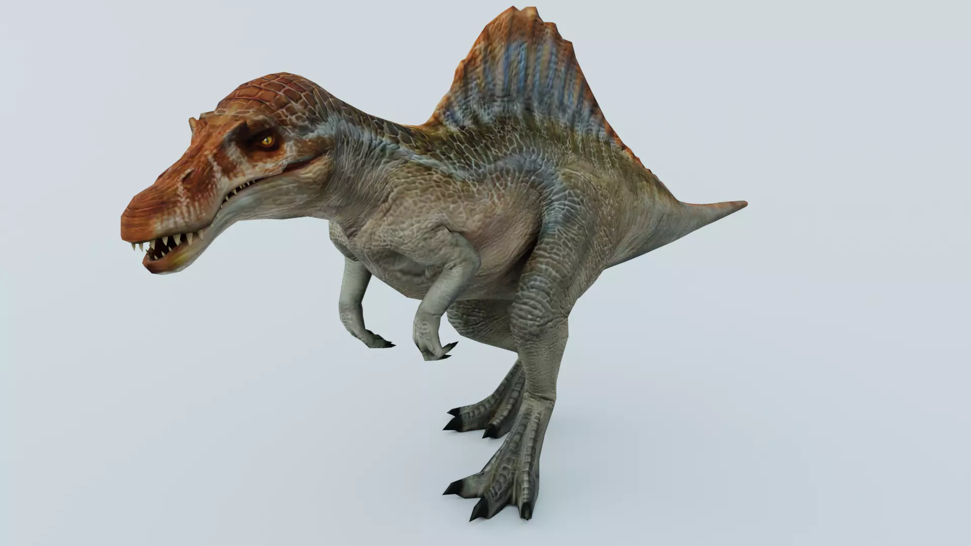 Spinosaurus dinosaur 3D model_0