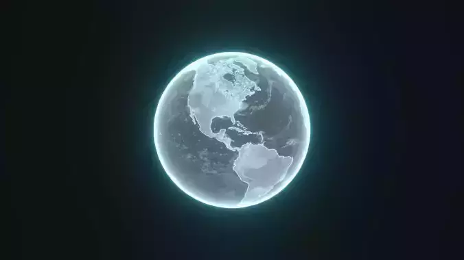 Silver Hologram Planet Earth Hologram Sci-Fi 3D Model Low-poly 3D model Silver Hologram Planet Earth Hologram Sci-Fi 3D Model Low-poly 3D model
