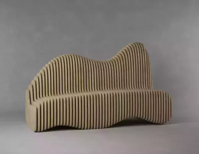 Parametric Modeling Wood Sofa