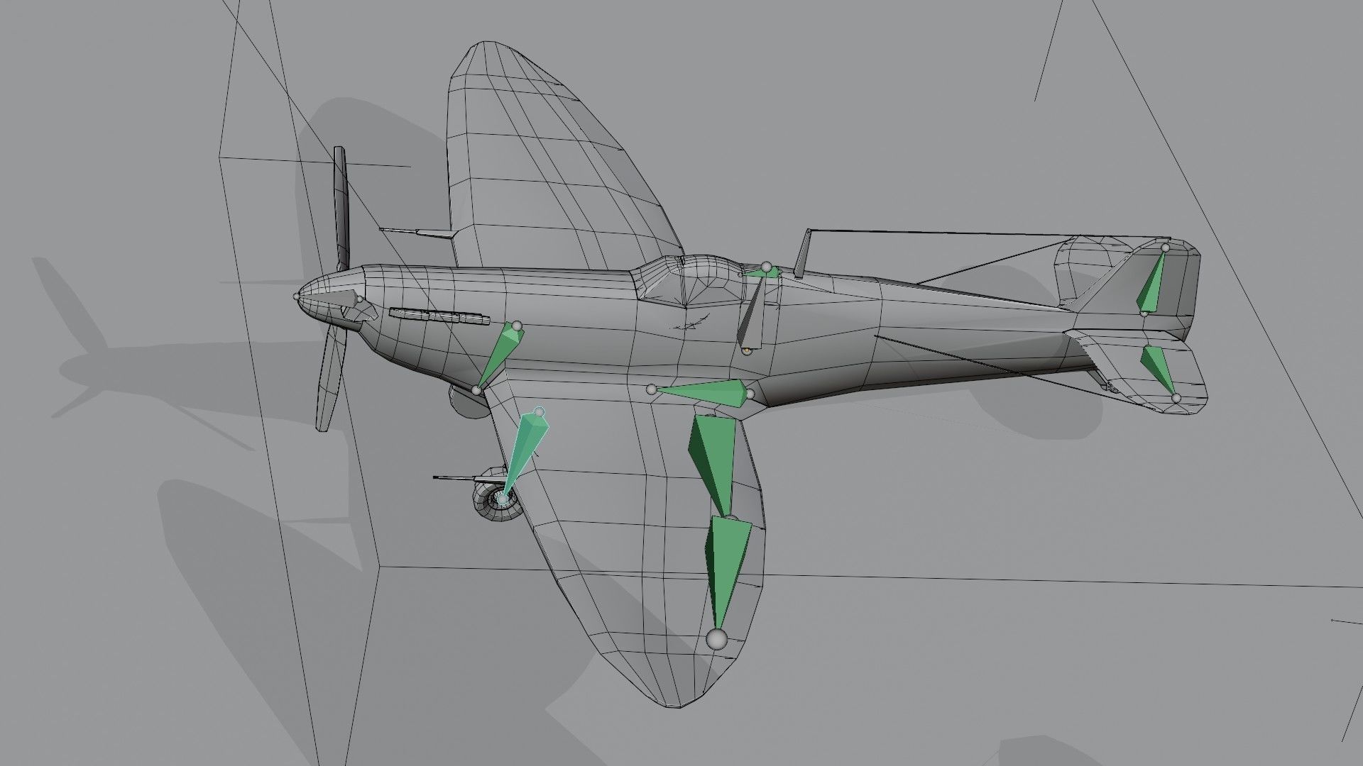 Supermarine Spitfire Low-poly 3D model_21