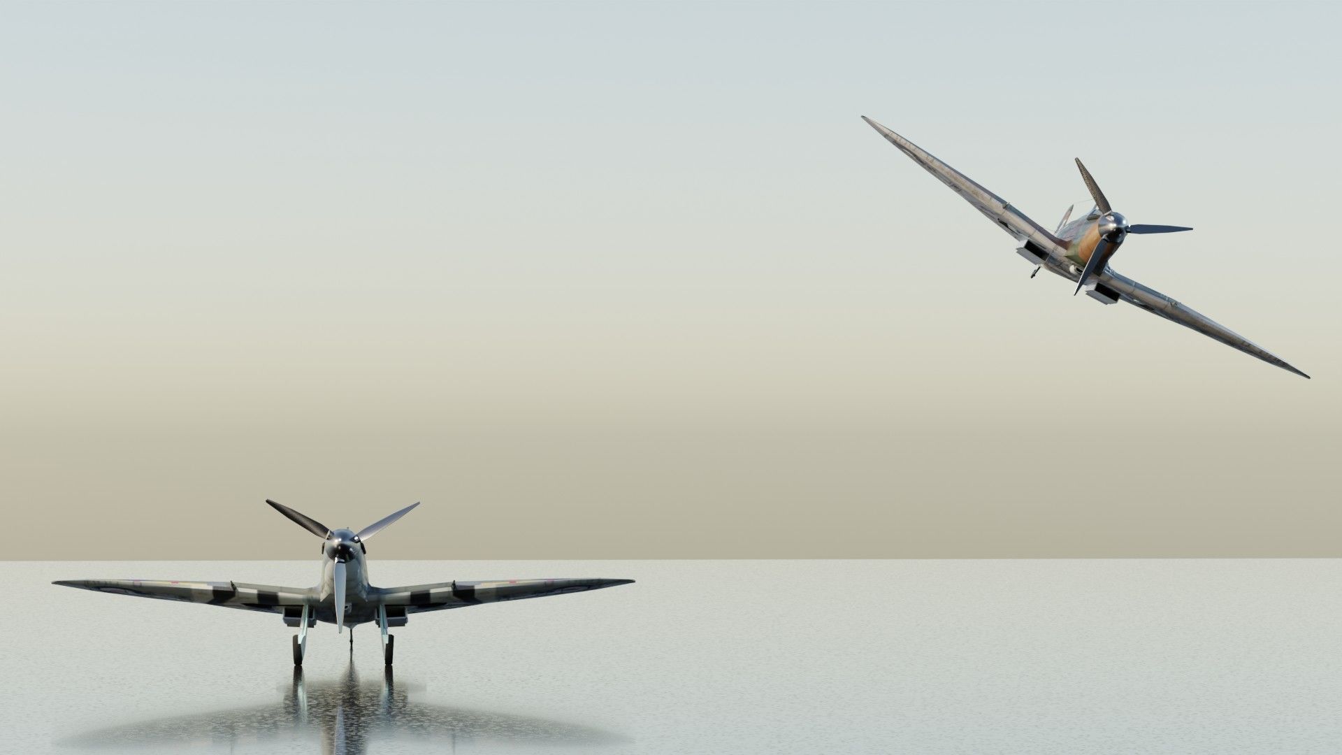 Supermarine Spitfire Low-poly 3D model_18