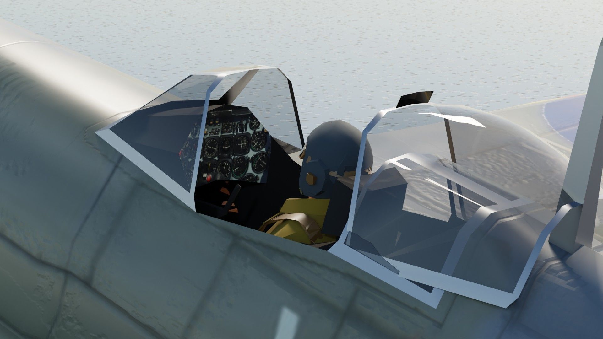 Supermarine Spitfire Low-poly 3D model_24