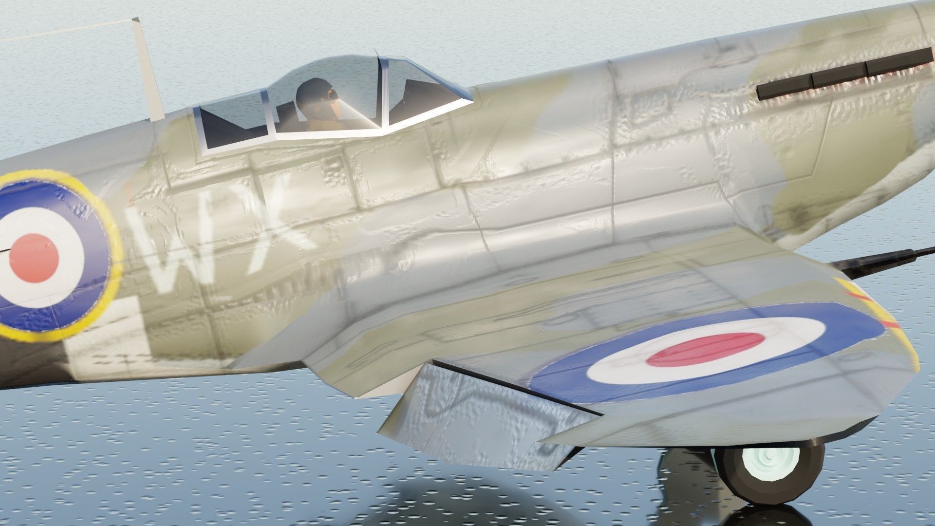 Supermarine Spitfire Low-poly 3D model_22
