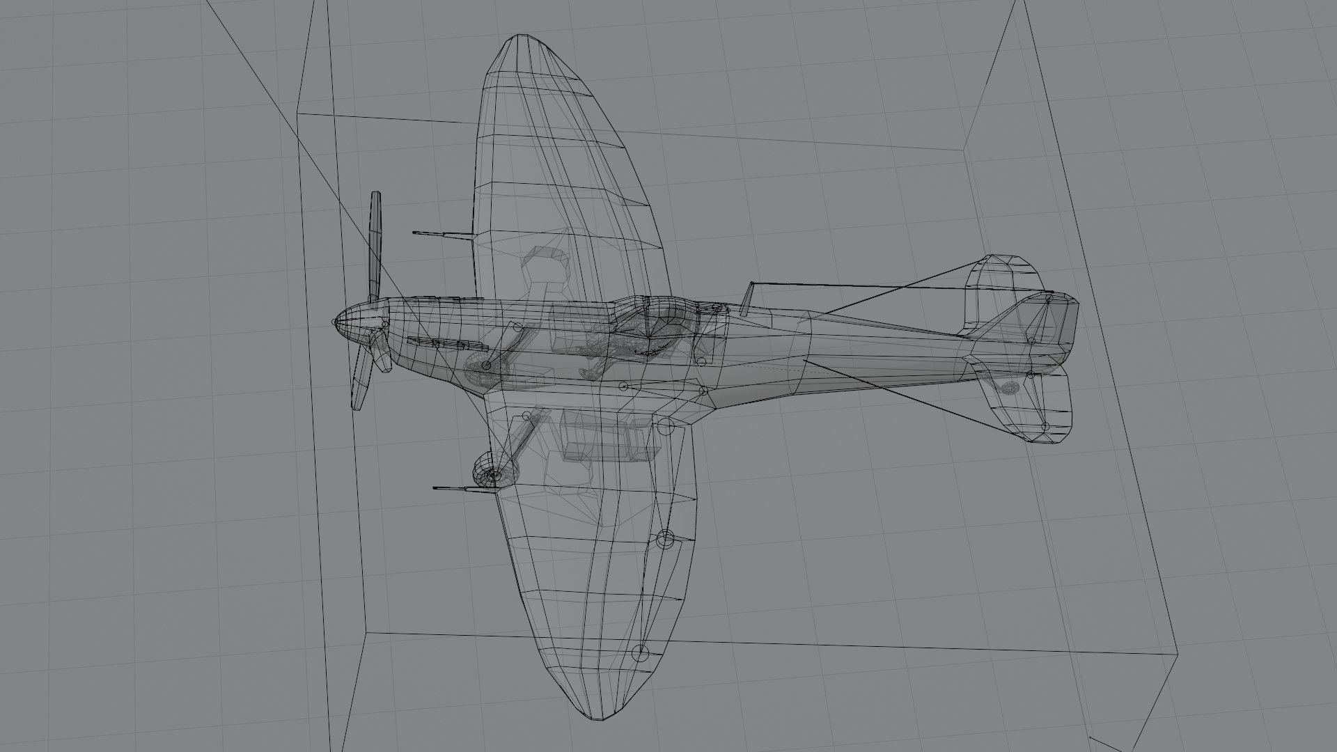 Supermarine Spitfire Low-poly 3D model_4