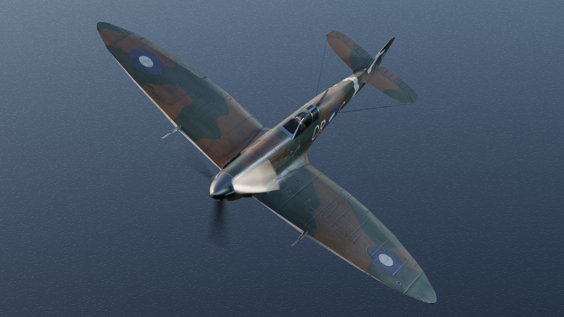 Supermarine Spitfire Low-poly 3D model_14