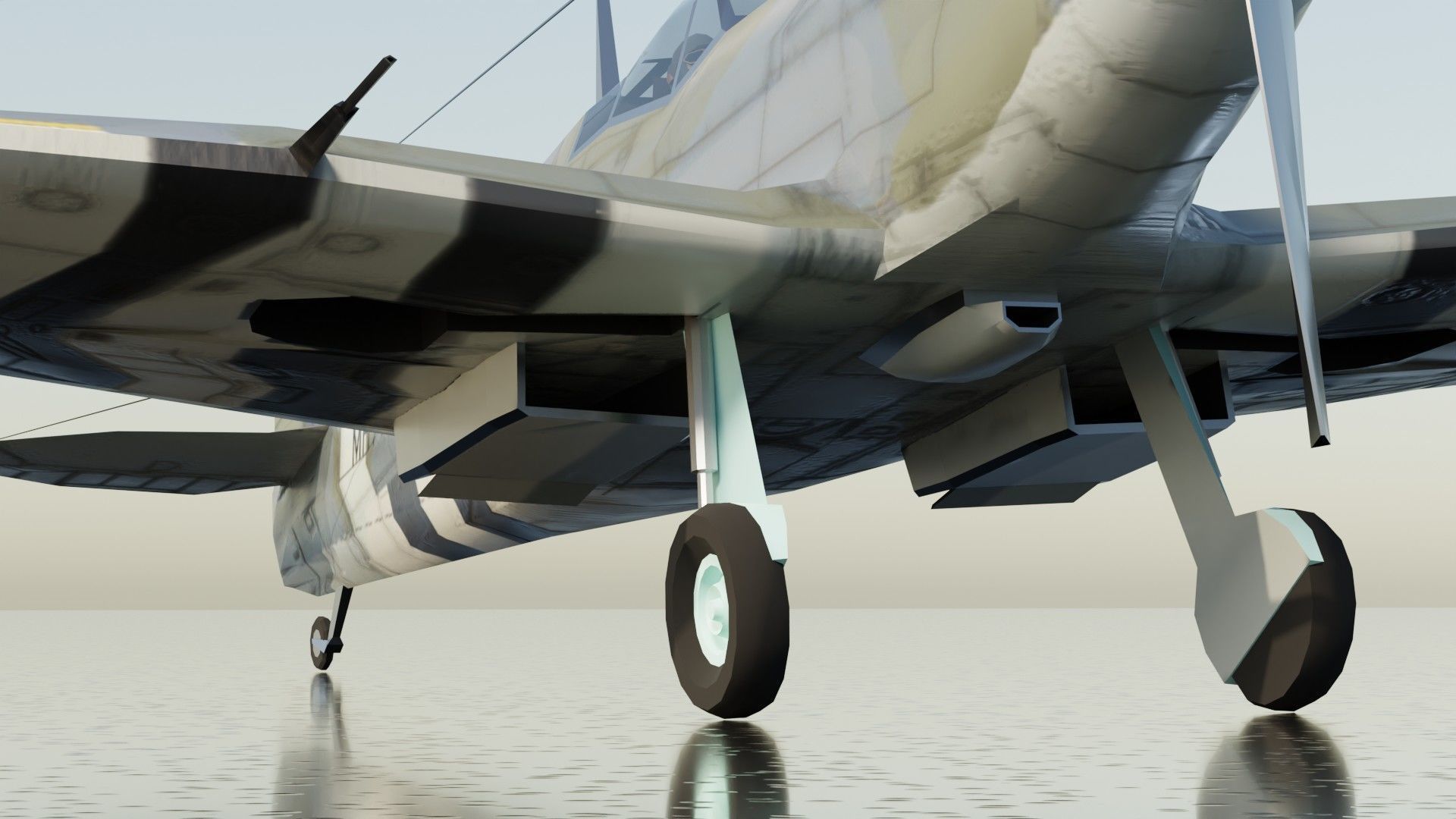 Supermarine Spitfire Low-poly 3D model_11