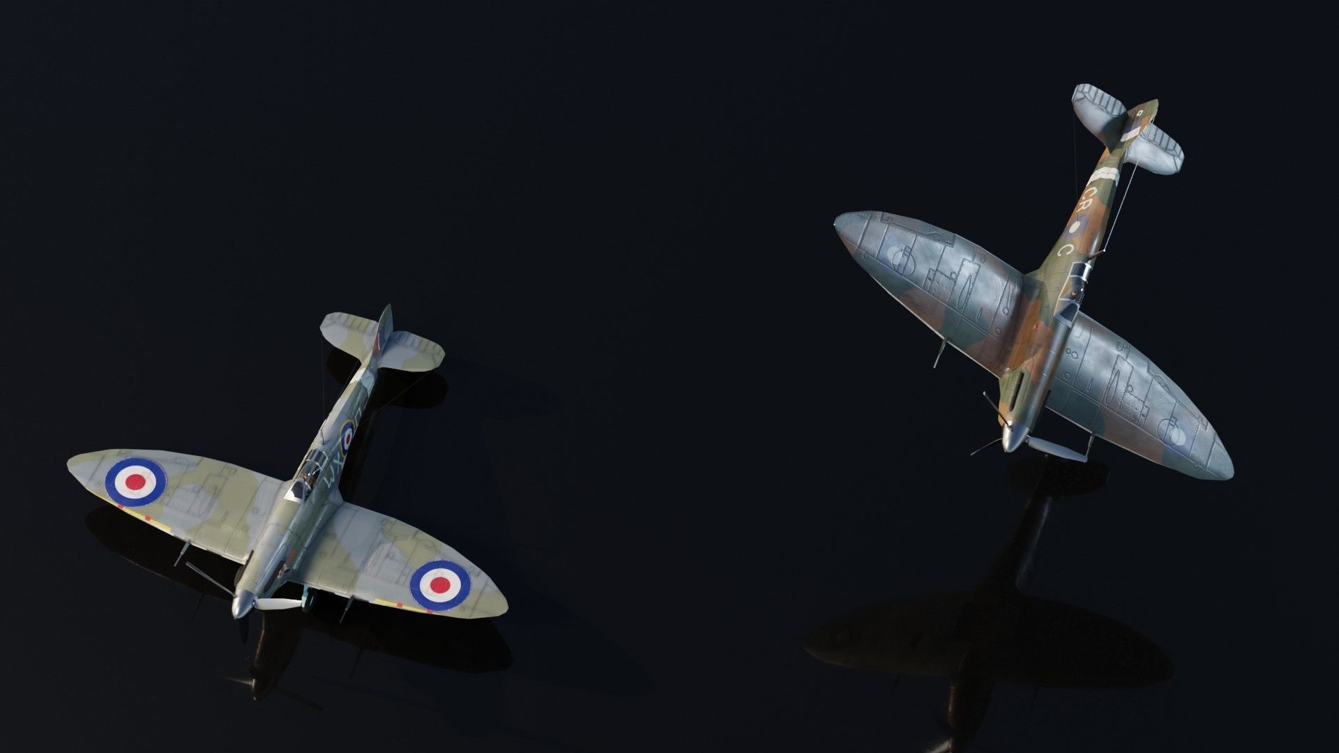Supermarine Spitfire Low-poly 3D model_20