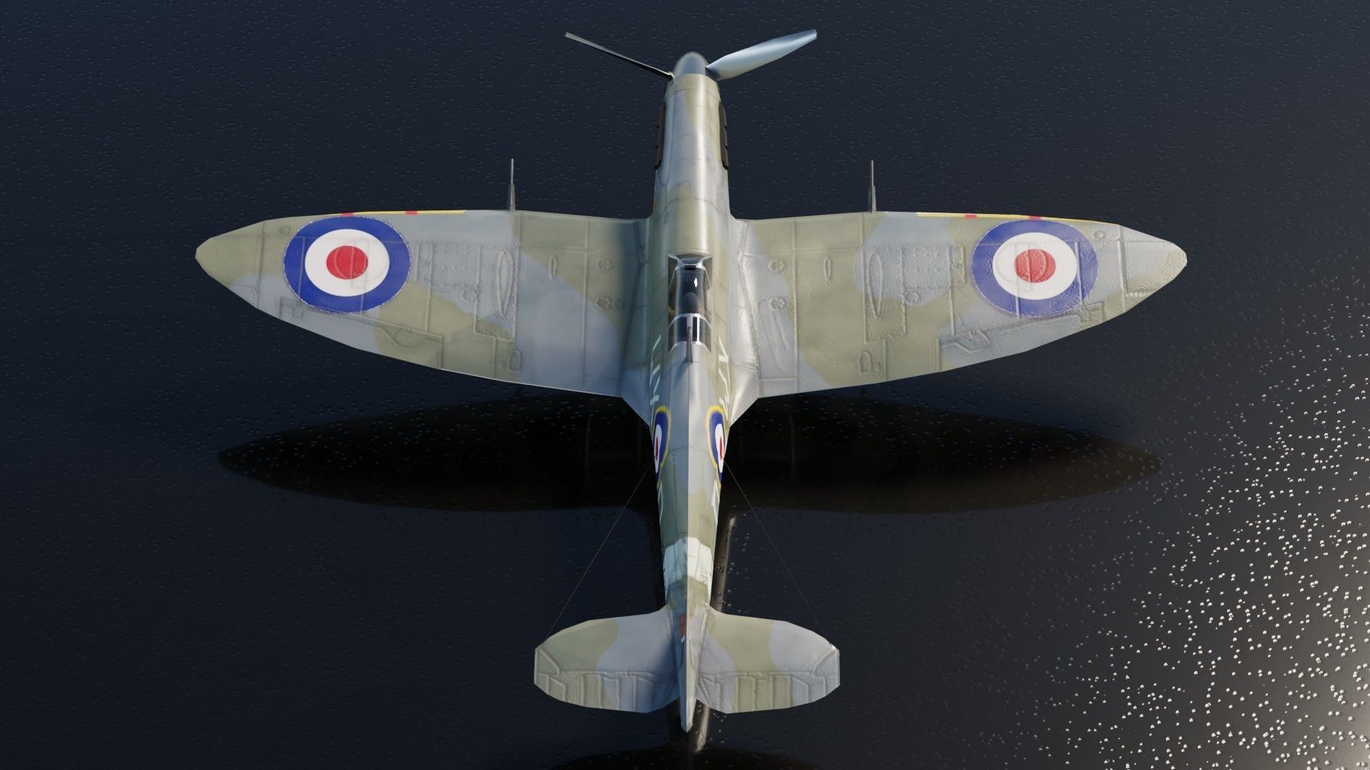 Supermarine Spitfire Low-poly 3D model_6