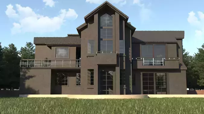 Black Villa House 3D model