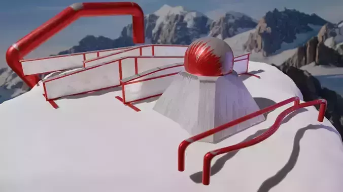 Snowboard Rails and press Free low-poly 3D model