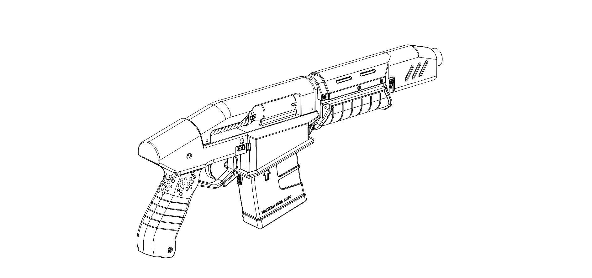 Militech Crasher - Cyberpunk 2077 - Printable 3d model - STL 3D print model_23