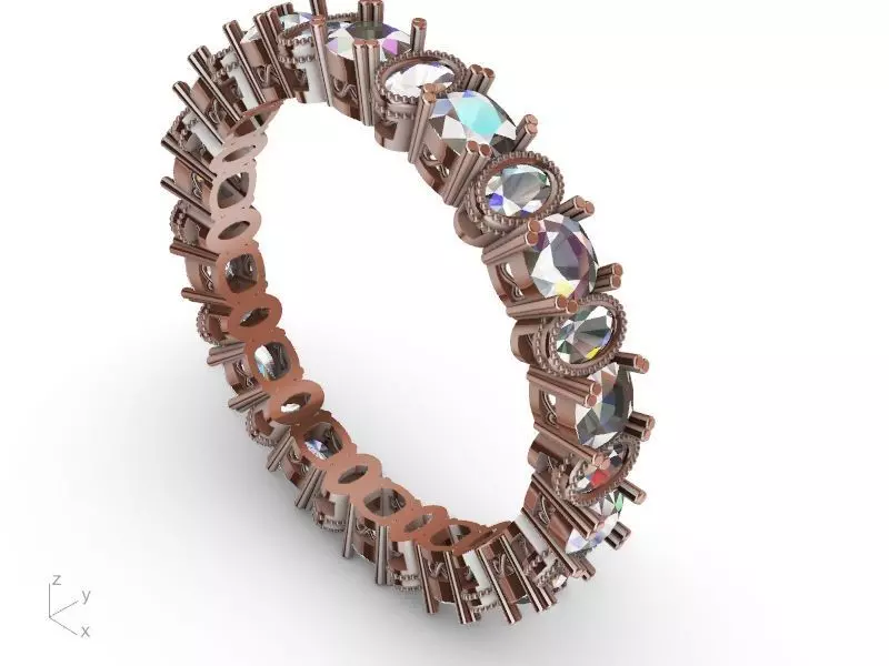 oval cushion eternity ring stl verified 3D print model_0